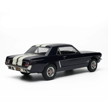 Ford Mustang Hardtop Coupe 1965 (Nightmist Blue, White Stripes) | Norev 1:18 | Diecast