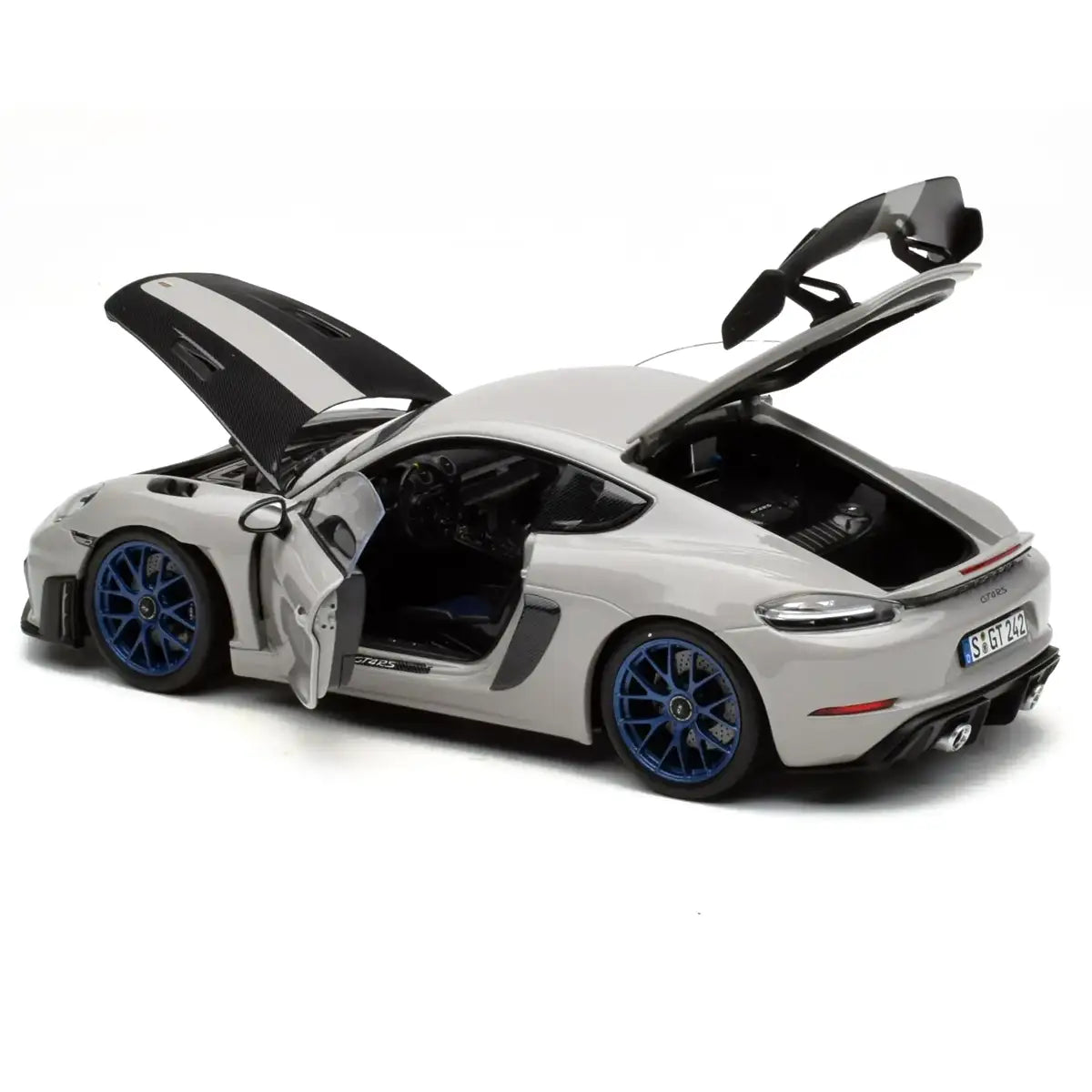Porsche 718 Cayman GT4 RS Weissach Package 2023 Chalk Grey | Norev 1:18 | High-End Diecast