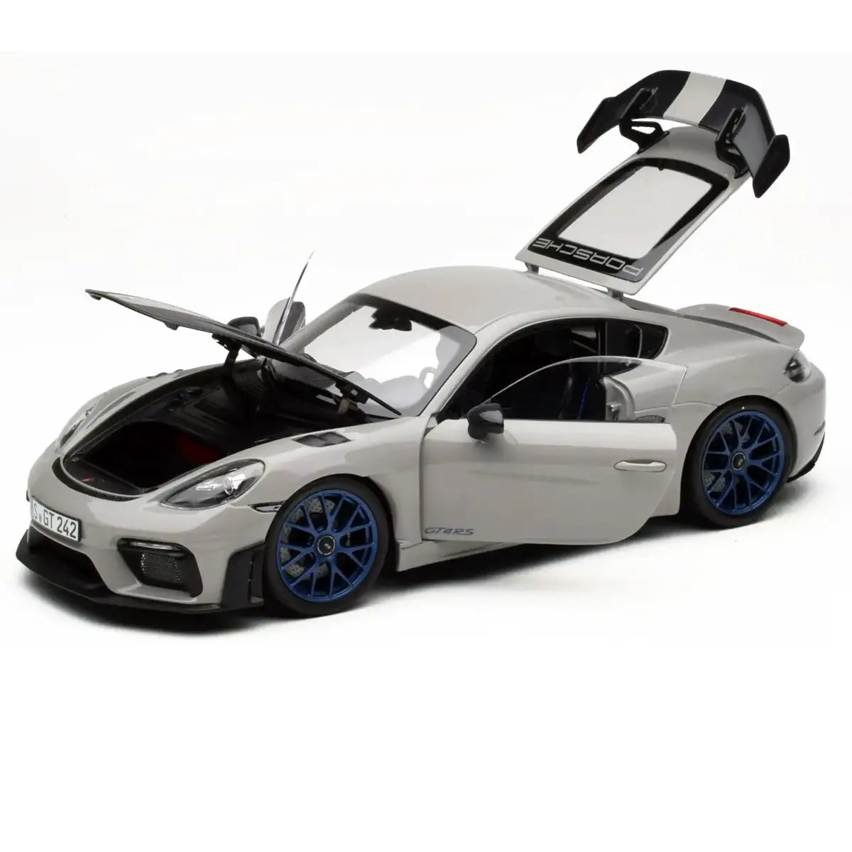 Porsche 718 Cayman GT4 RS Weissach Package 2023 Chalk Grey | Norev 1:18 | High-End Diecast