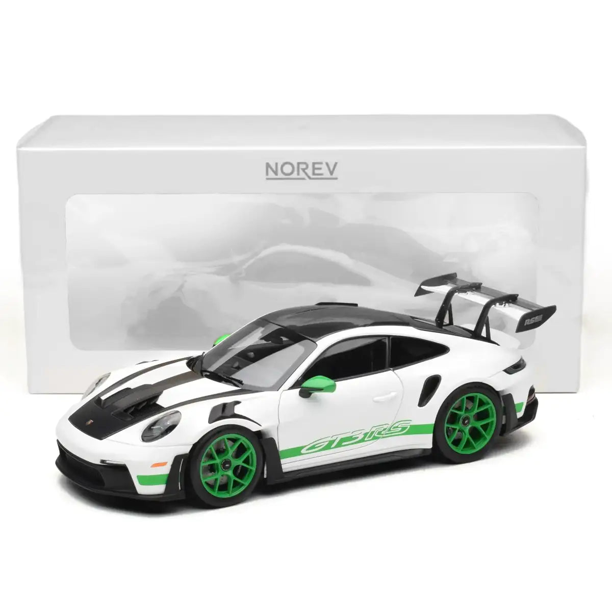 Porsche 911 GT3 RS (992) Tribute to Carrera RS 2023 (White / Python Green) | Norev 1:18 | High-End Diecast