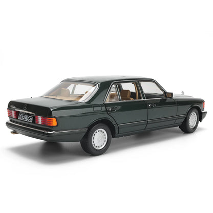 مرسيدس بنز 560 SEL (W126) موديل 1989 (أخضر) | نوريف 1:18 إصدار الوكيل | دايكاست