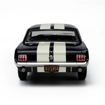Ford Mustang Hardtop Coupe 1965 (Nightmist Blue, White Stripes) | Norev 1:18 | Diecast