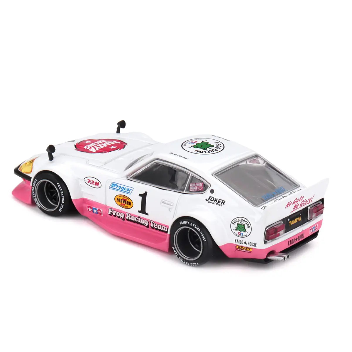 Nissan Fairlady Z Tamiya "The Frog" V1 (White/Pink) | Kaido House x Mini GT 1:64 | Diecast