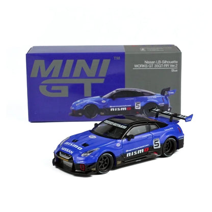 Nissan GT-R R35 LB-Silhouette Works GT 35GT-RR (Blue) | Mini GT 1:64 | Diecast