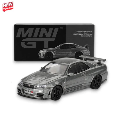 Nissan Skyline GT-R R34 NISMO CRS (Dark Metal Gray) | Mini GT 1:64 | Diecast