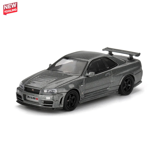 Nissan Skyline GT-R R34 NISMO CRS (Dark Metal Gray) | Mini GT 1:64 | Diecast