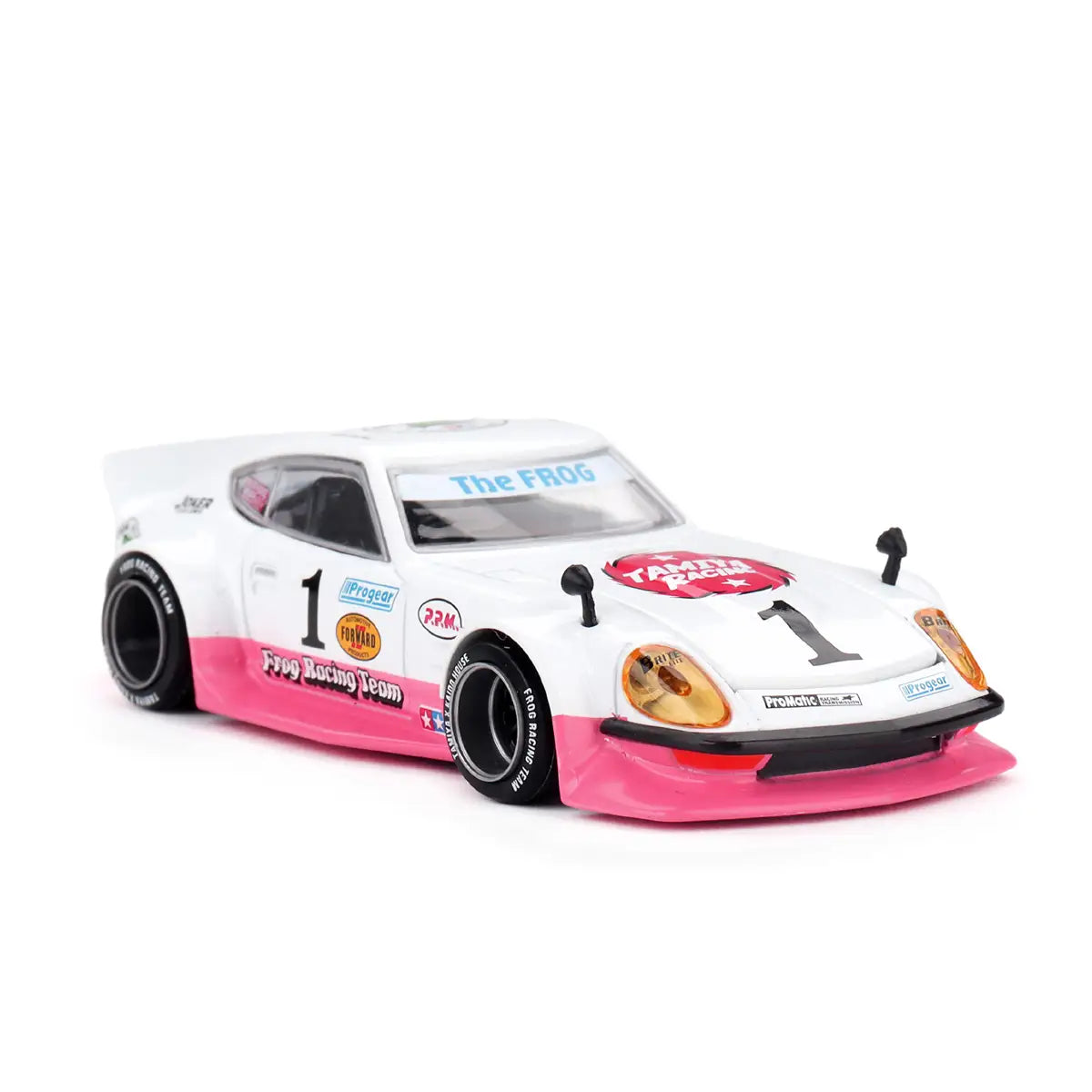 Nissan Fairlady Z Tamiya "The Frog" V1 (White/Pink) | Kaido House x Mini GT 1:64 | Diecast