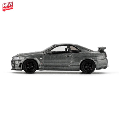 Nissan Skyline GT-R R34 NISMO CRS (Dark Metal Gray) | Mini GT 1:64 | Diecast