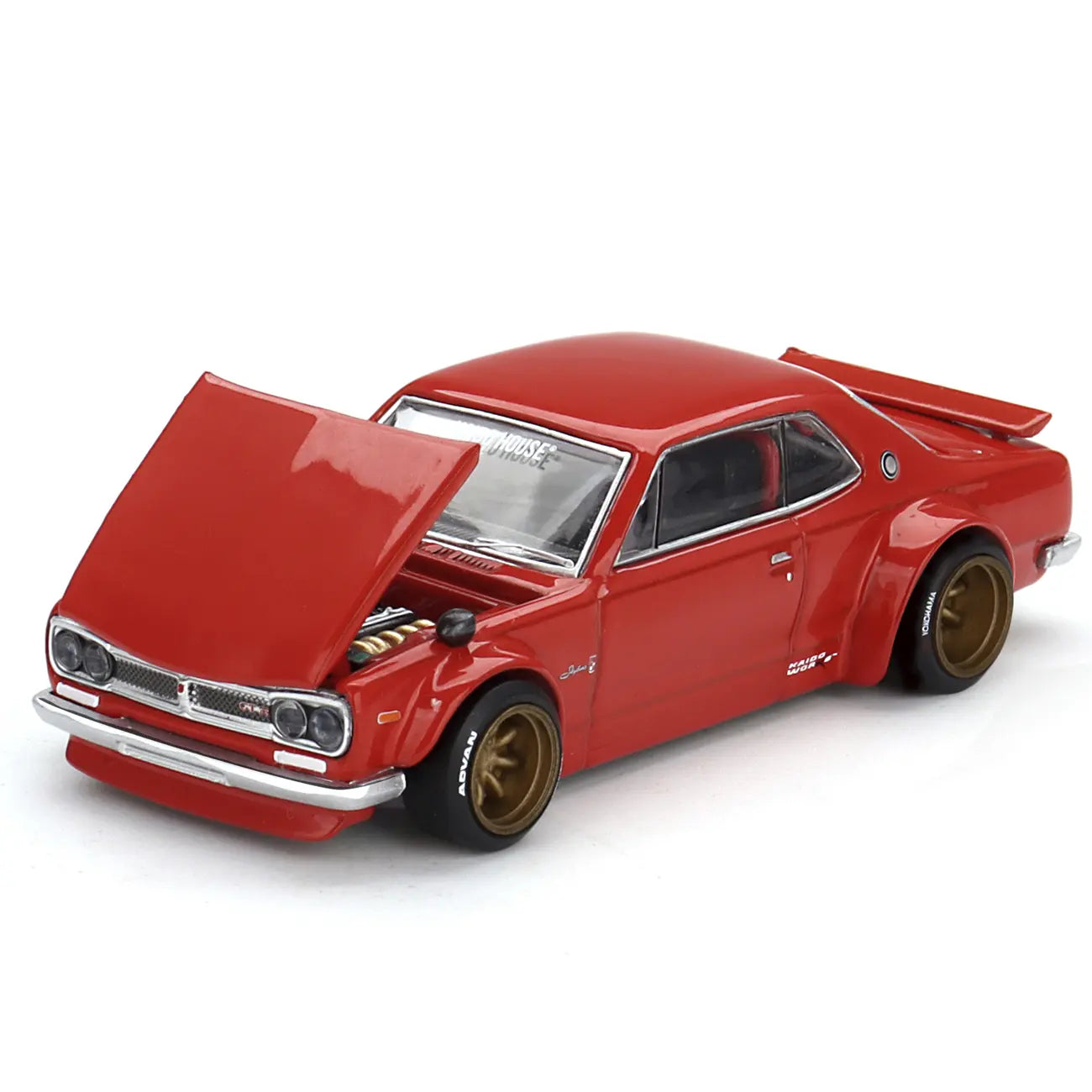 Nissan Skyline 2000GT-R KPGC10 "Kaido Street V1" (Red) | Kaido House x Mini GT 1:64 | Diecast