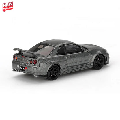 Nissan Skyline GT-R R34 NISMO CRS (Dark Metal Gray) | Mini GT 1:64 | Diecast