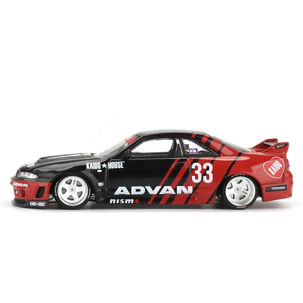 Nissan Skyline GT-R R33 Kaido Works ADVAN | Kaido House x Mini GT 1:64 | Diecast