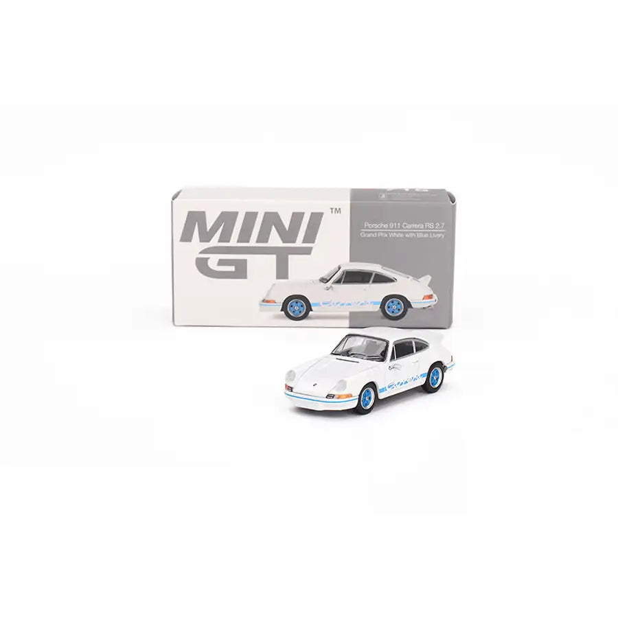 Porsche 911 Carrera RS 2.7 White / Blue | MINI GT 1:64