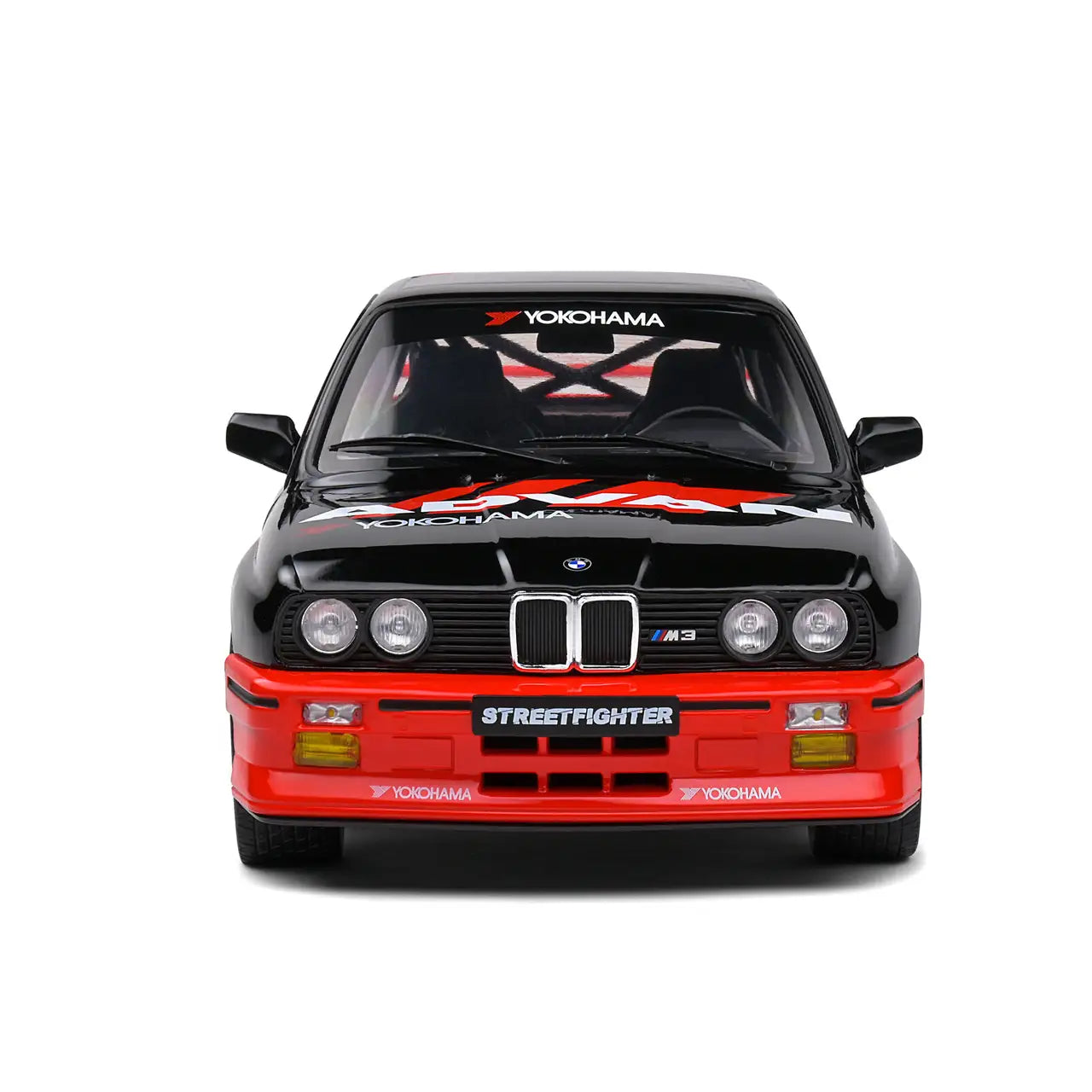 BMW E30 M3 Drift Team Advan 1990 (Black & Red) | Solido 1:18 | Diecast