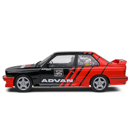 BMW E30 M3 Drift Team Advan 1990 (Black & Red) | Solido 1:18 | Diecast