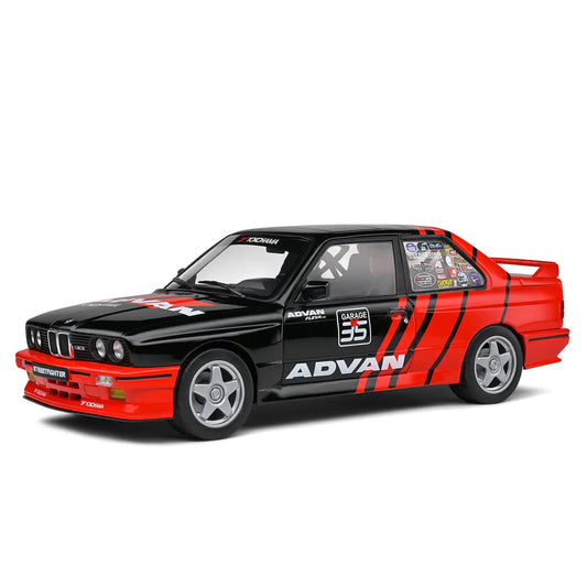 BMW E30 M3 Drift Team Advan 1990 (Black & Red) | Solido 1:18 | Diecast