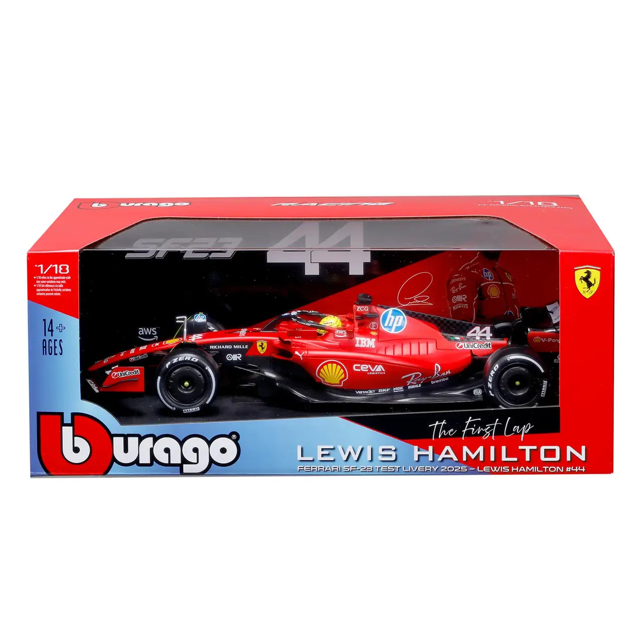 Ferrari SF-23 #44 Hamilton Fiorano Test 2025 | Bburago 1:18 | Official Licensed Diecast