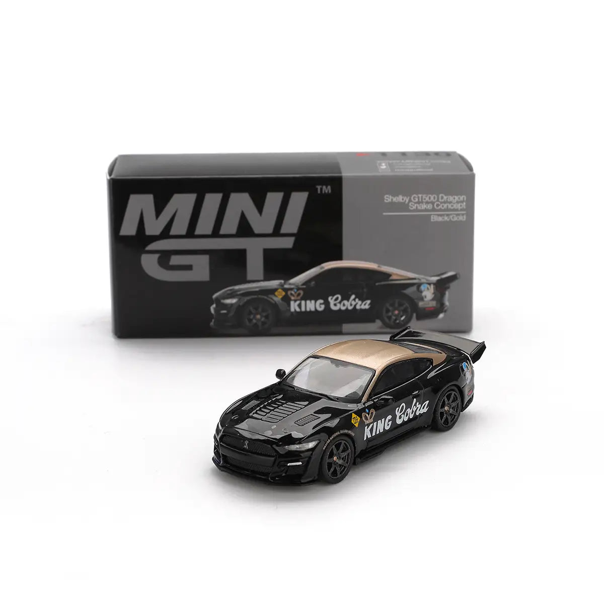 Shelby GT500 Dragon Snake Concept "King Cobra" (Black/Gold) | Mini GT 1:64 | Diecast