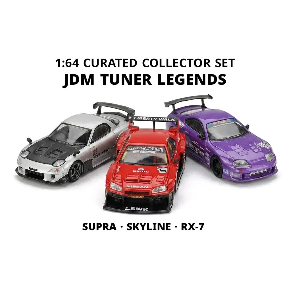 JDM Tuner Legends — Supra · Skyline · RX-7 | Mini GT 1:64 | Curated Collector Set