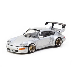 Porsche 911 (964) RWB Coupe 1993 (Silver Metallic) | Tarmac Works 1:64 | Diecast
