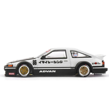 Toyota AE86 Sprinter Trueno Kaido Street V2 (Silver/Black) | Kaido House x Mini GT 1:64 | Diecast