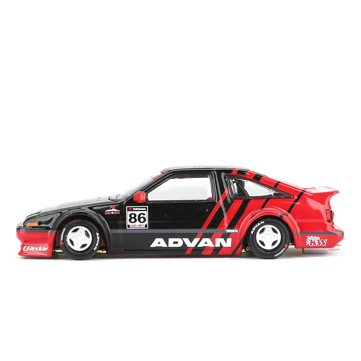 Toyota AE86 Sprinter Trueno "Kaido ADVAN" (Red/Black) | Kaido House x Mini GT 1:64 | Diecast