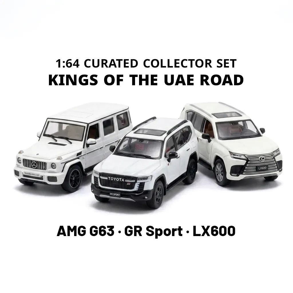 Kings of the UAE Road — Set of 3 (Land Cruiser · G63 · LX600)