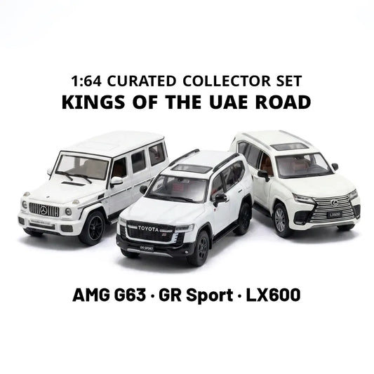 Kings of the UAE Road — Set of 3 (Land Cruiser · G63 · LX600)